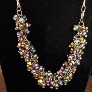 Dripping aurora beaded necklace